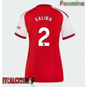 Arsenal William Saliba #2 Prima Maglia Femmina 2026-27 Manica Corta